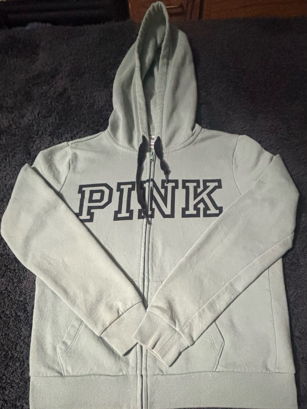 PINK Victoria's Secret Mint Green Zip-Up Hoodie